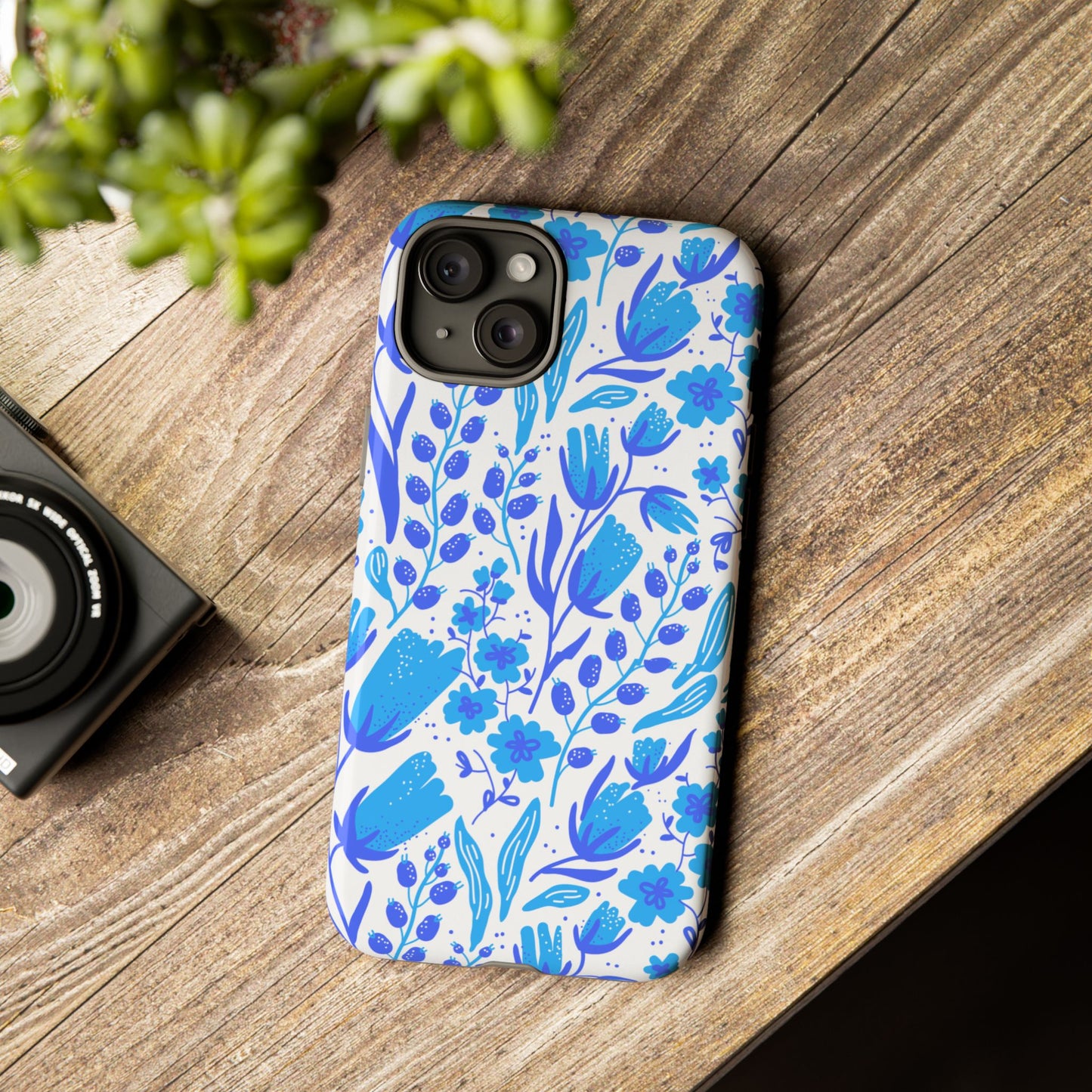 Santorini in Full Bloom Tough Phone Cases