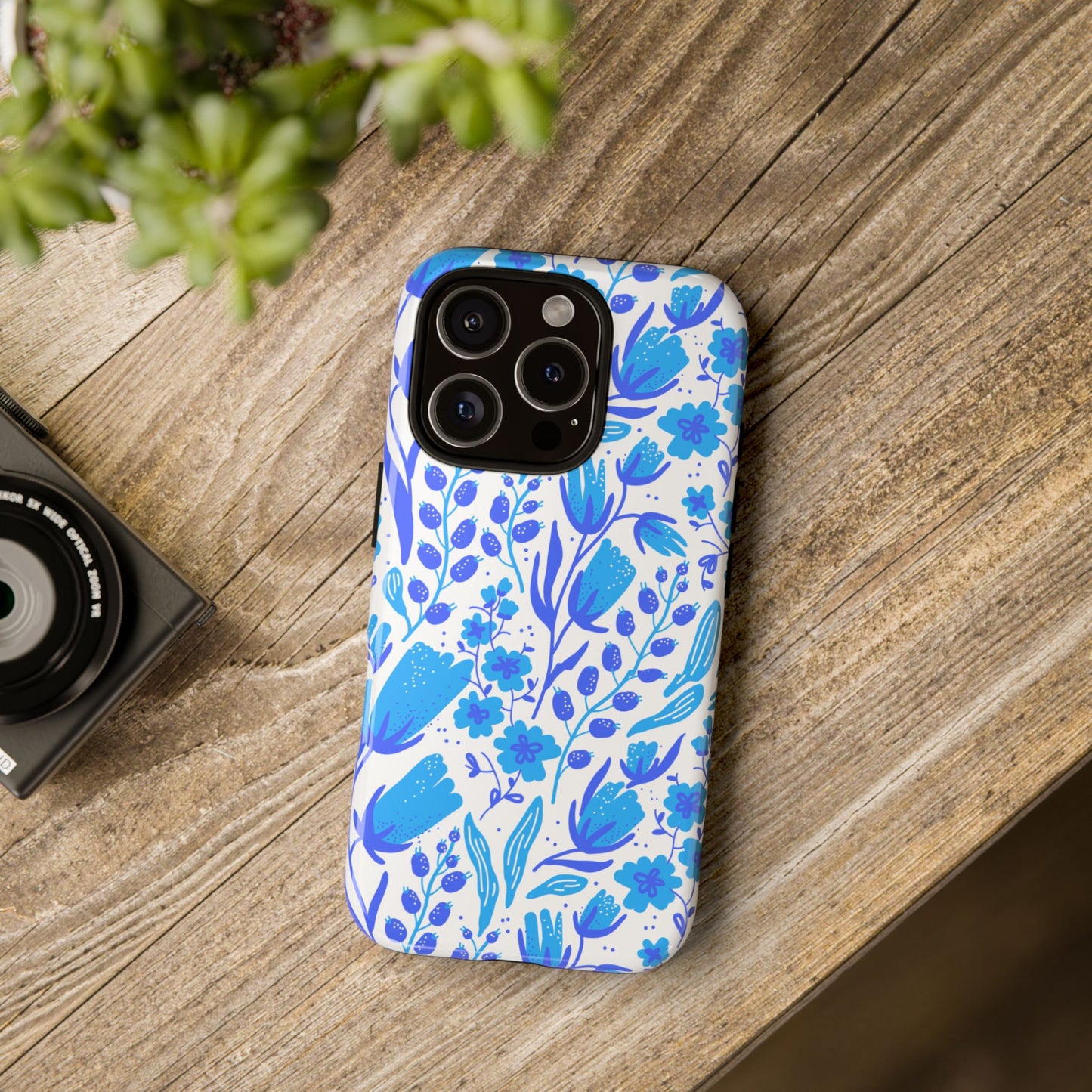 Santorini in Full Bloom Tough Phone Cases