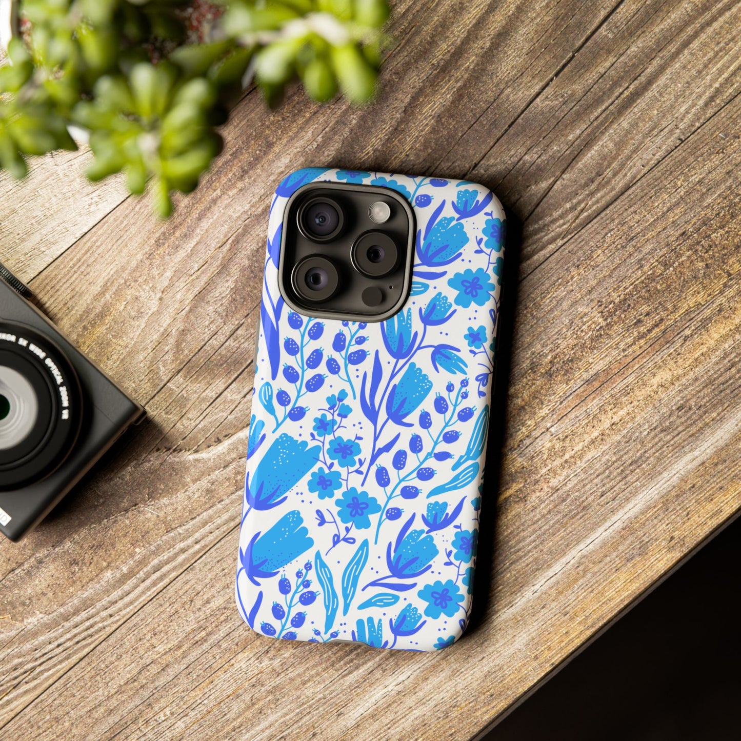 Santorini in Full Bloom Tough Phone Cases