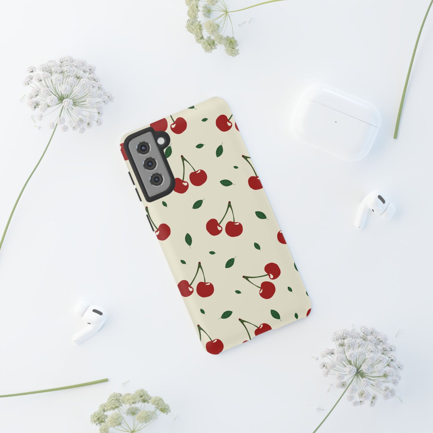 Cherries in Paris Tough Phone Cases