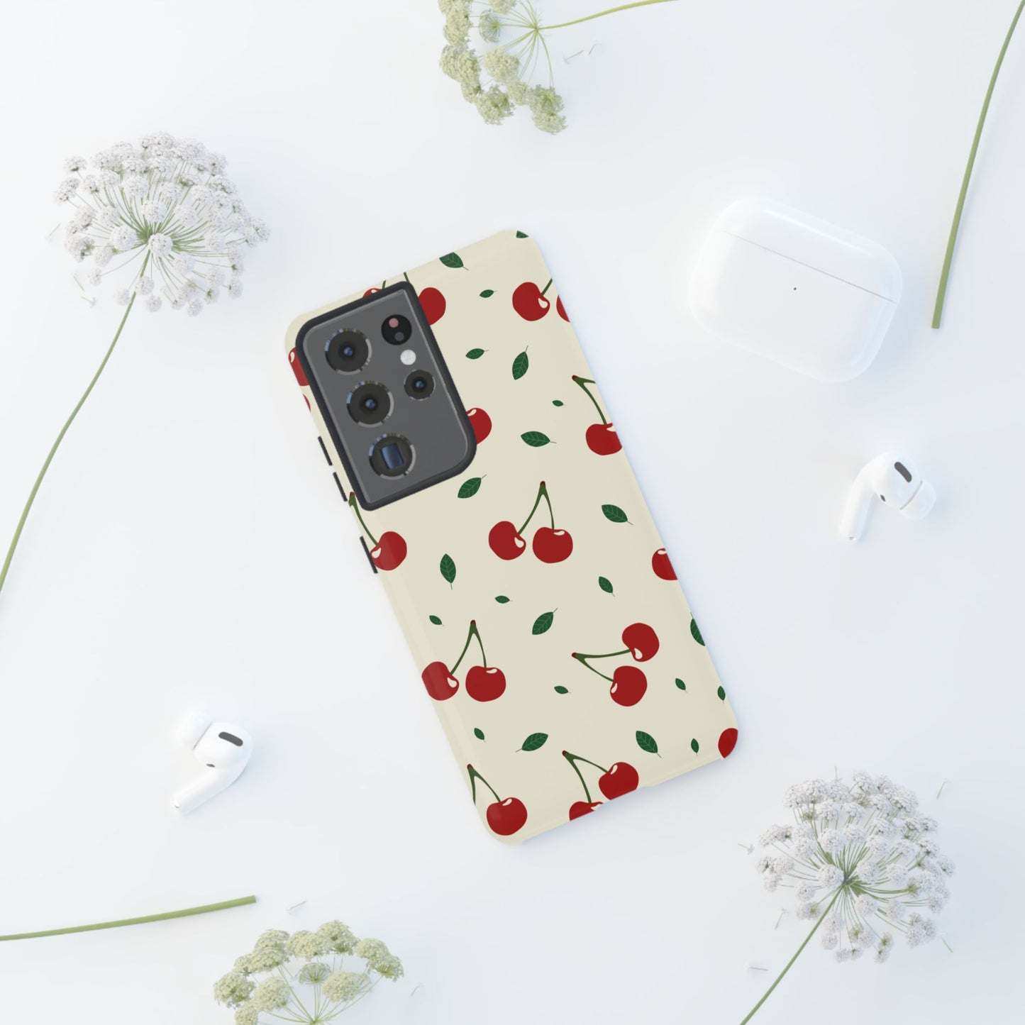 Cherries in Paris Tough Phone Cases