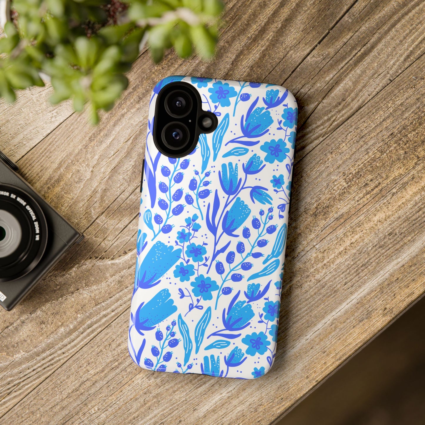 Santorini in Full Bloom Tough Phone Cases