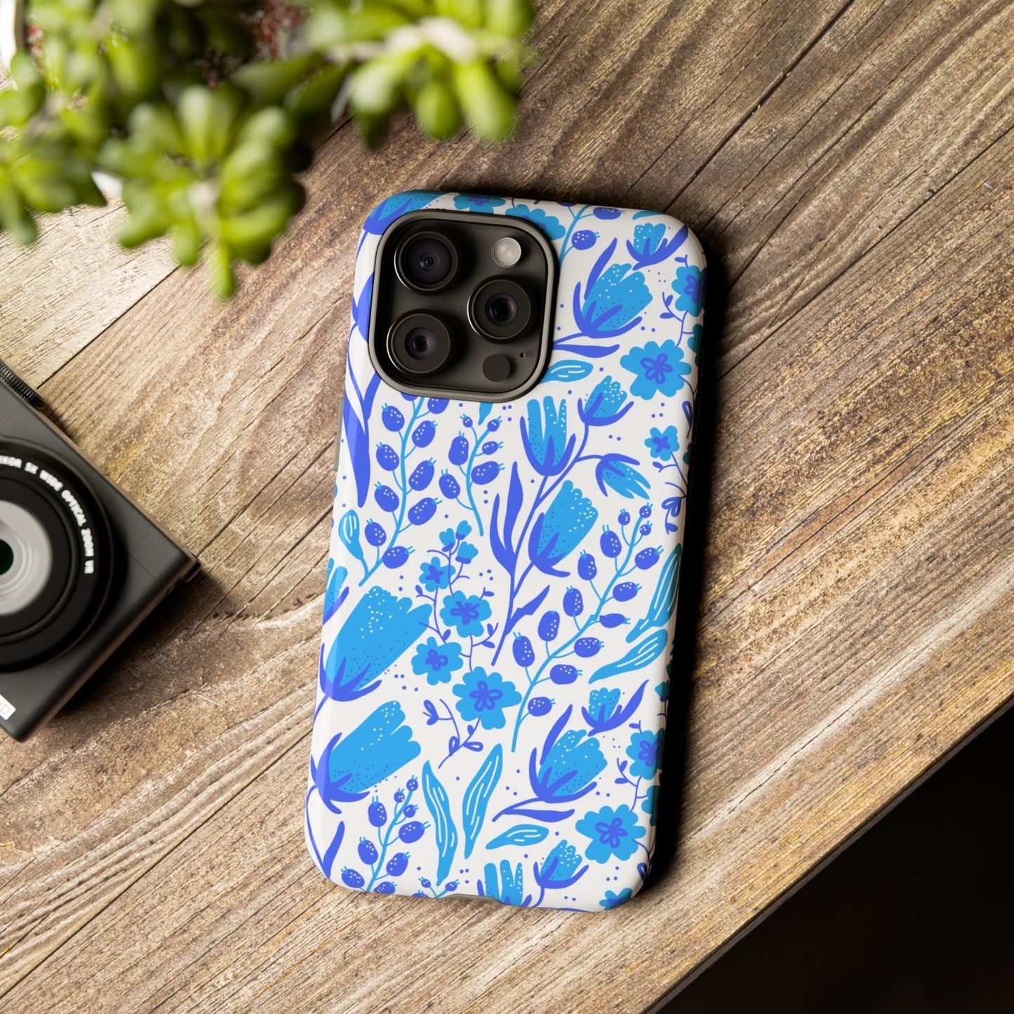 Santorini in Full Bloom Tough Phone Cases