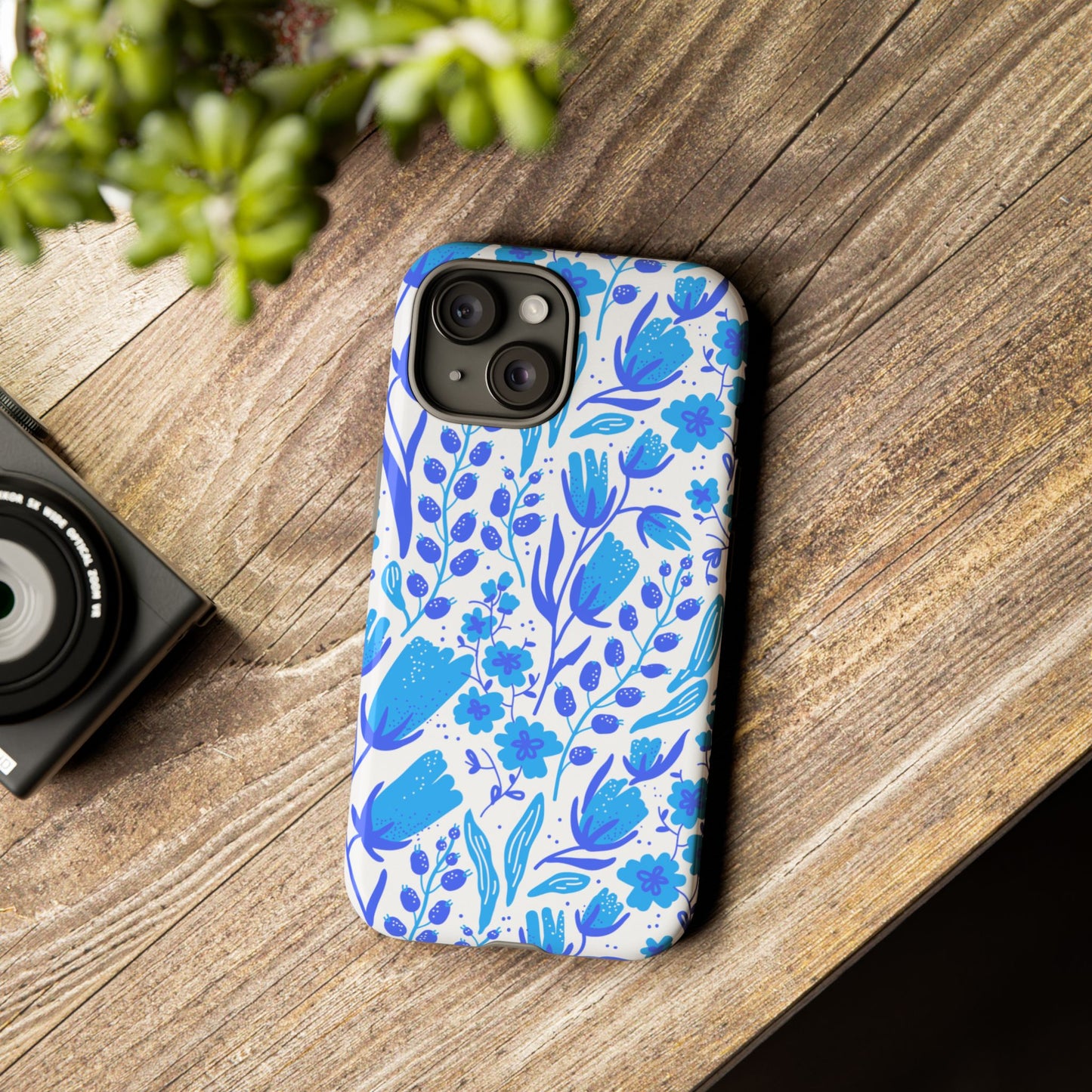 Santorini in Full Bloom Tough Phone Cases