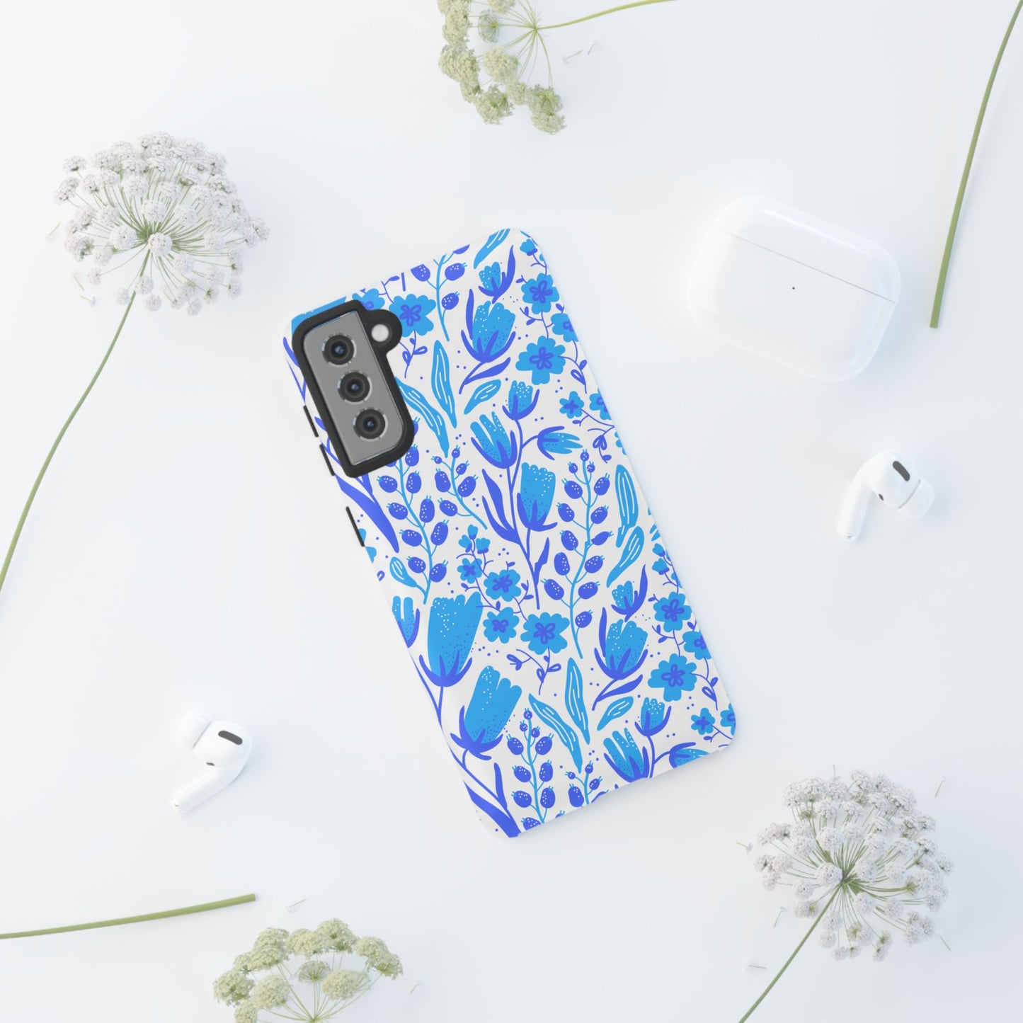 Santorini in Full Bloom Tough Phone Cases