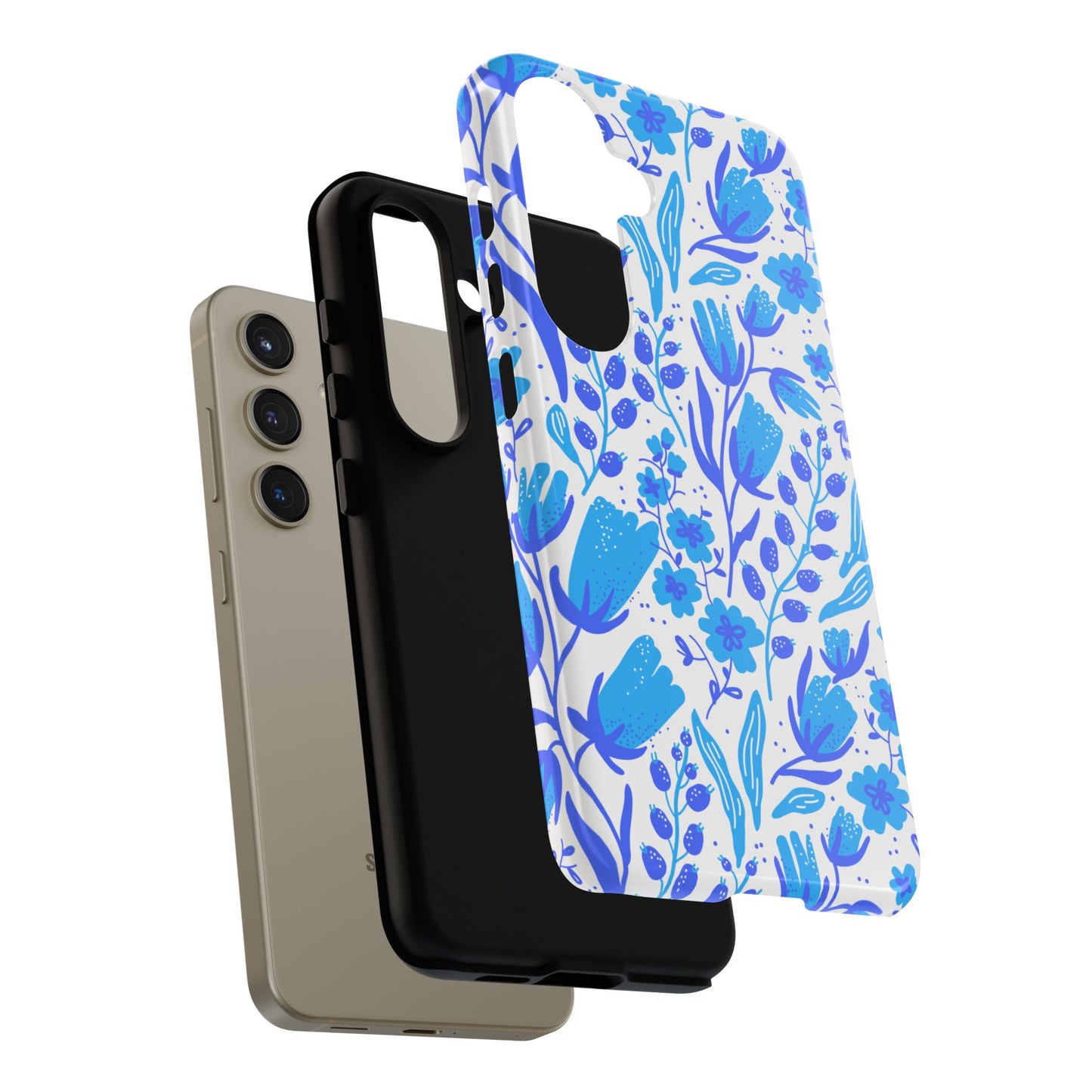 Santorini in Full Bloom Tough Phone Cases