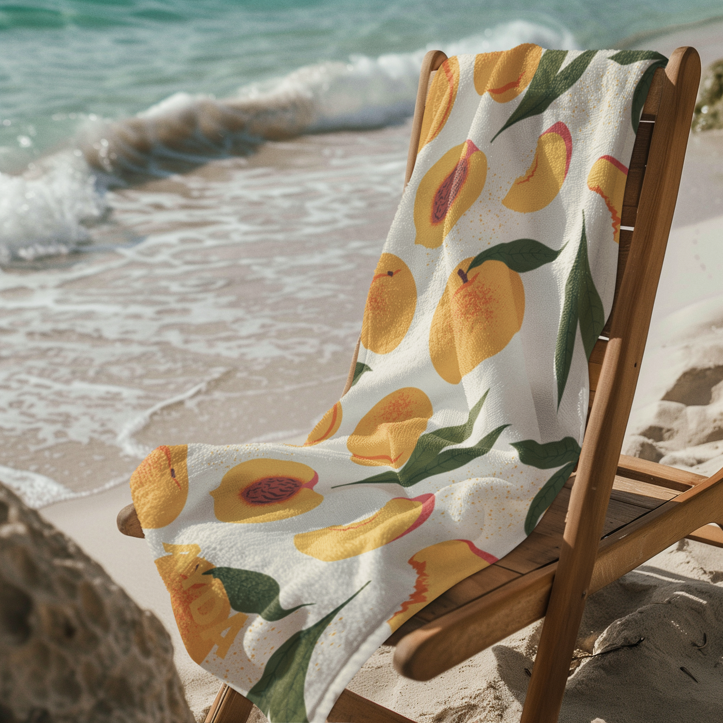 Peachy Positano Beach Towel