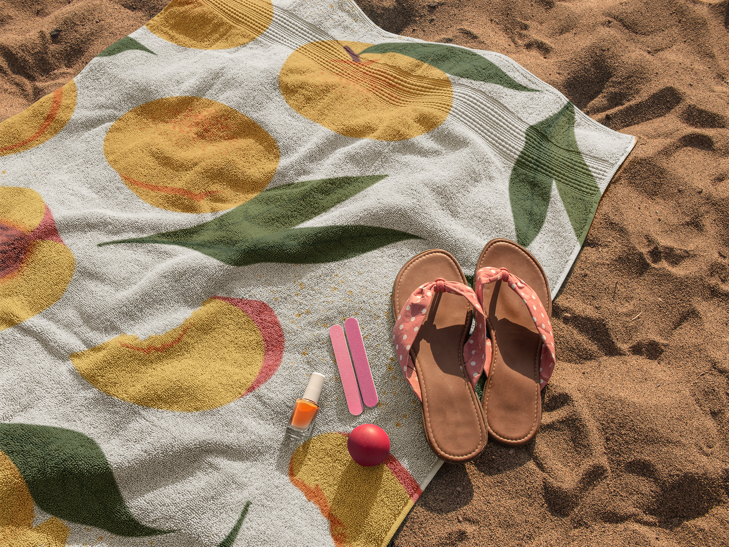 Peachy Positano Beach Towel