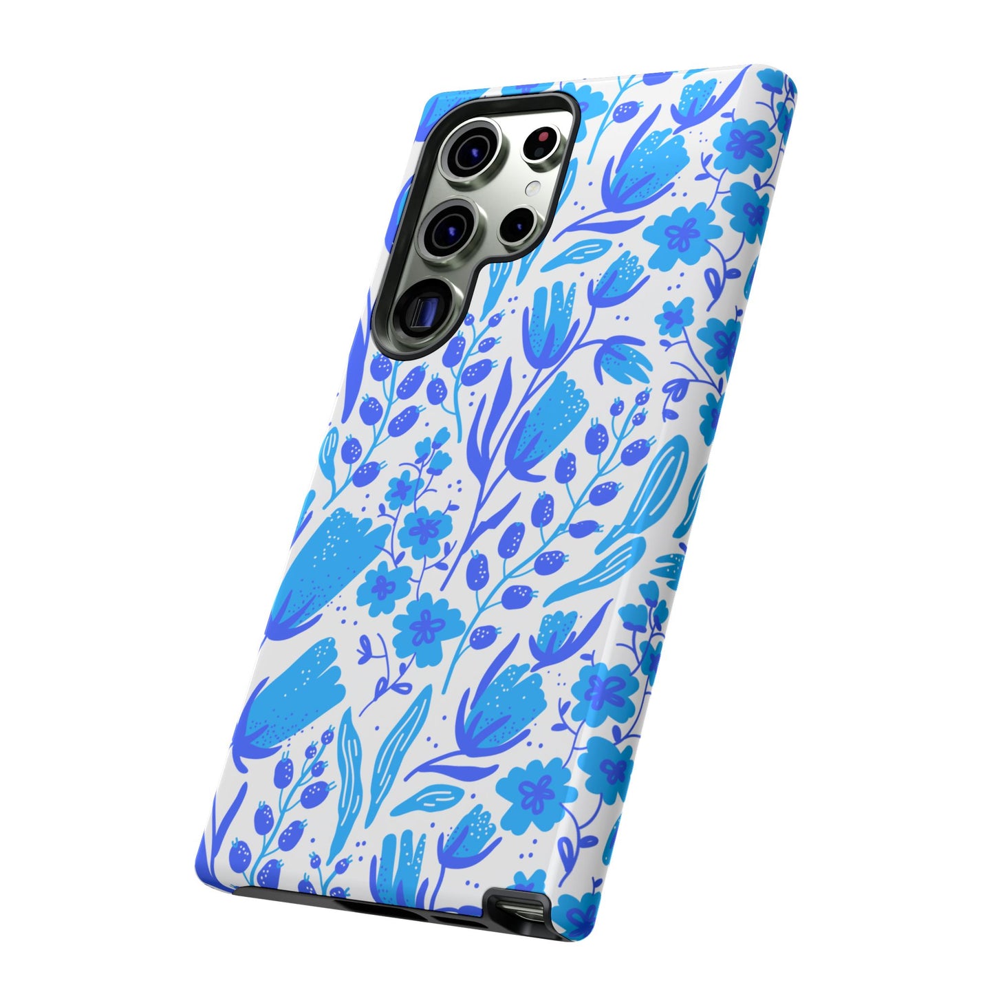 Santorini in Full Bloom Tough Phone Cases