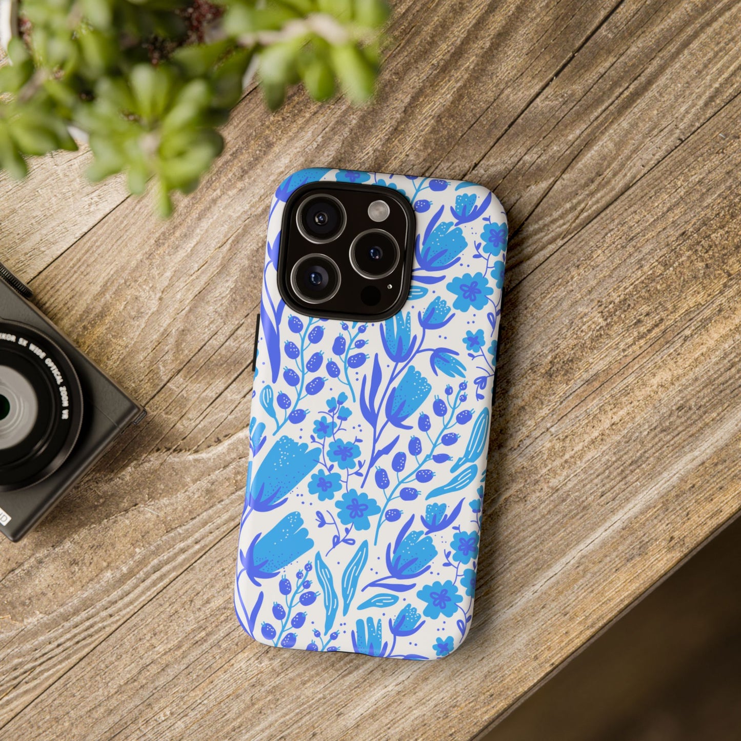 Santorini in Full Bloom Tough Phone Cases