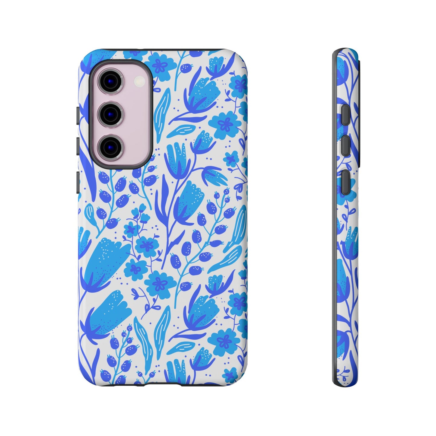 Santorini in Full Bloom Tough Phone Cases