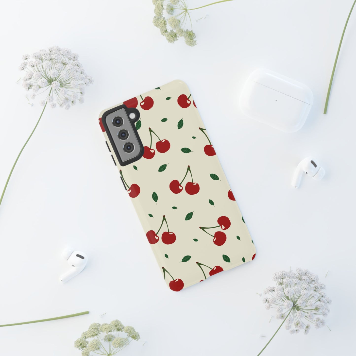 Cherries in Paris Tough Phone Cases