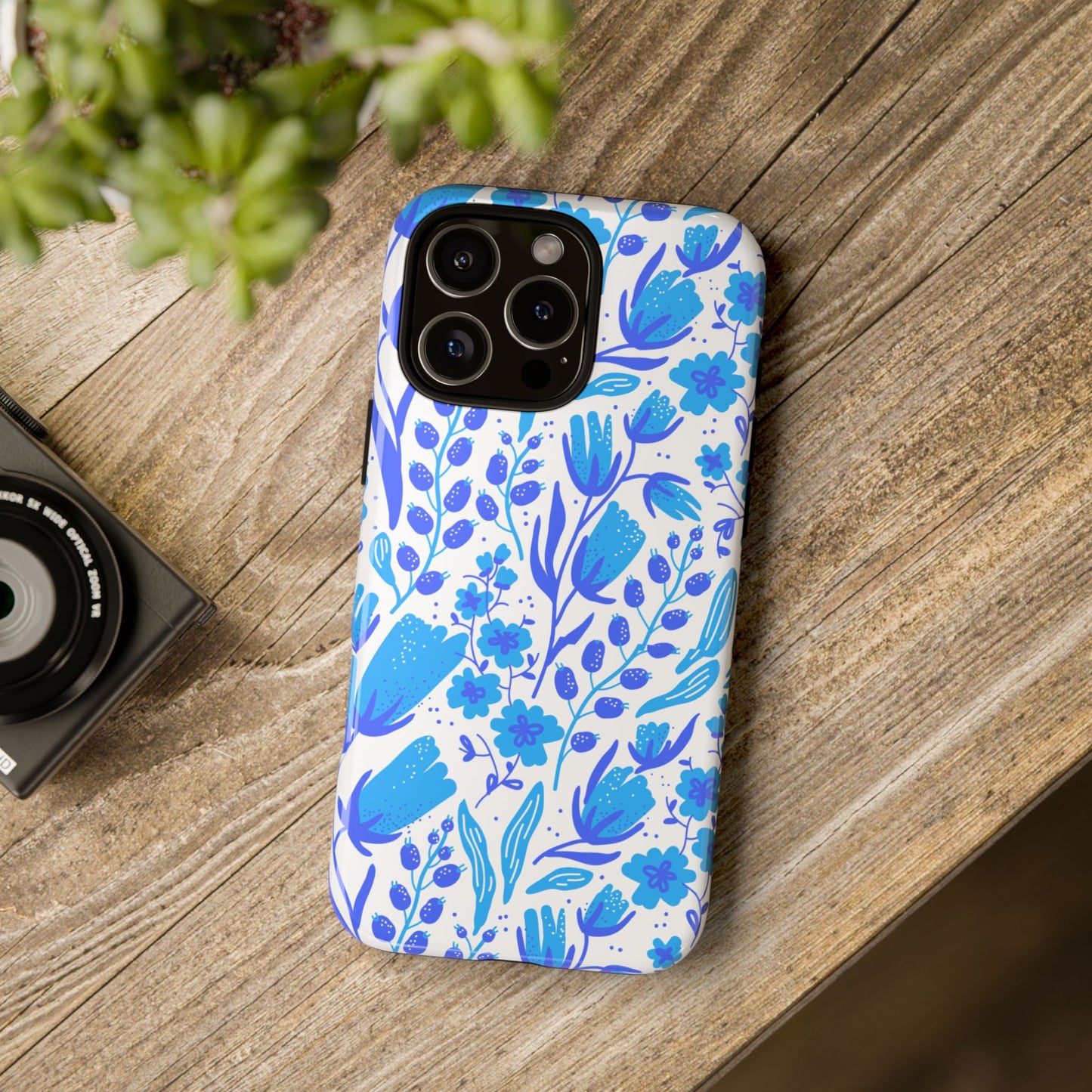 Santorini in Full Bloom Tough Phone Cases