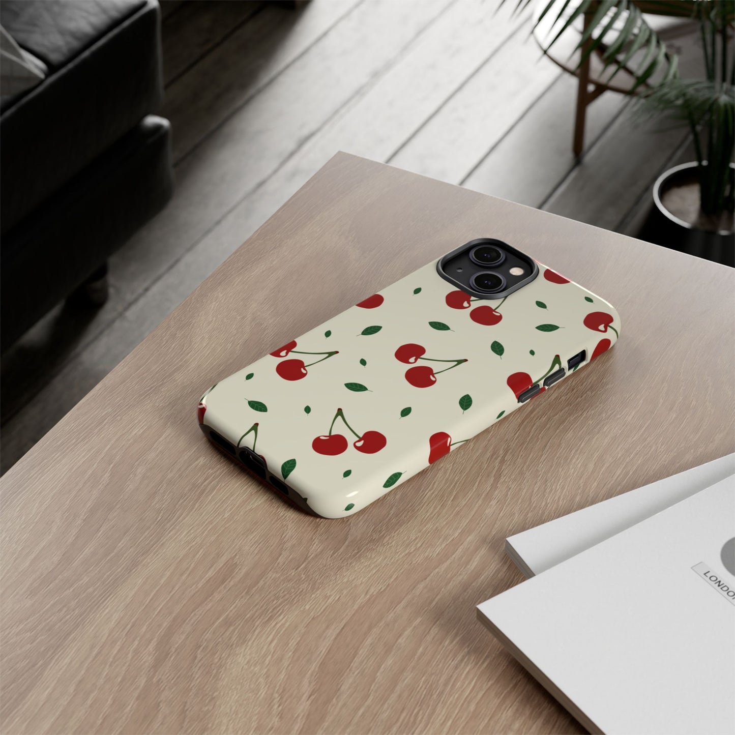 Cherries in Paris Tough Phone Cases