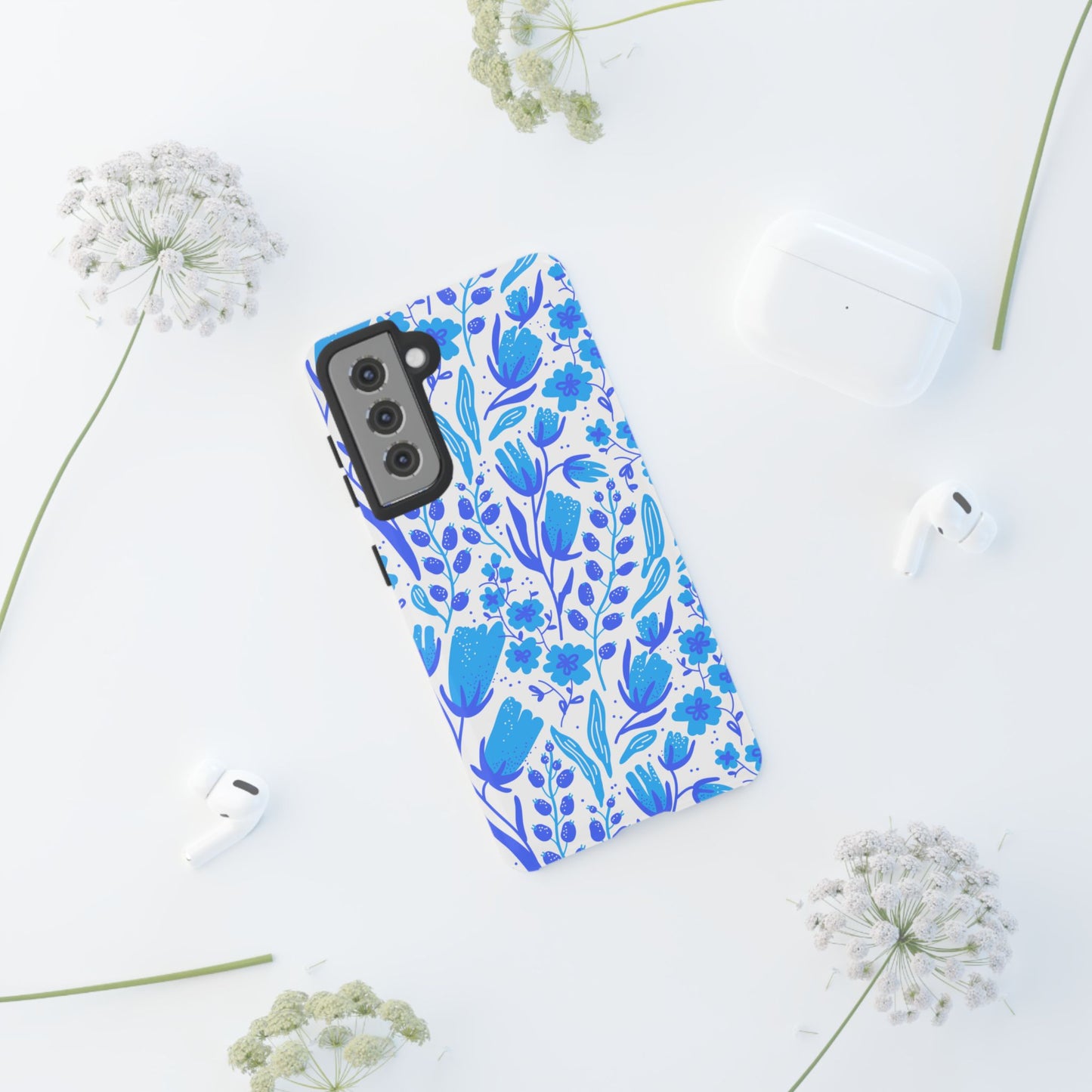 Santorini in Full Bloom Tough Phone Cases