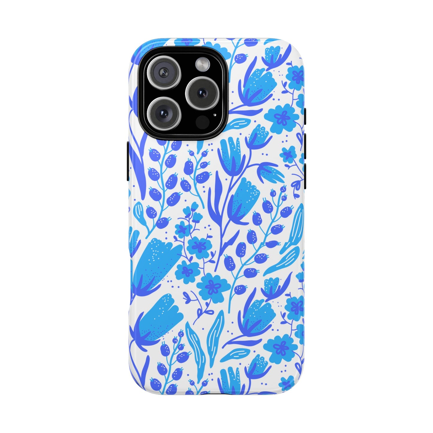 Santorini in Full Bloom Tough Phone Cases