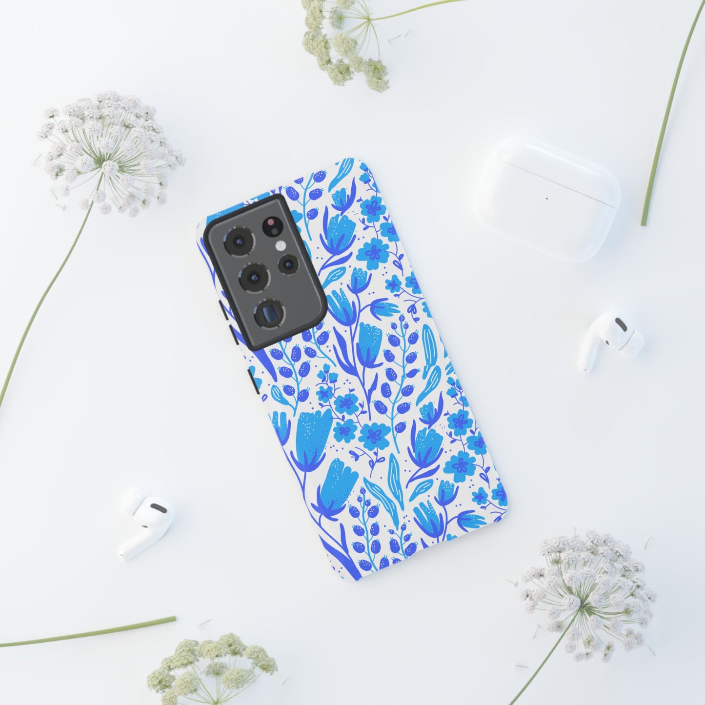 Santorini in Full Bloom Tough Phone Cases