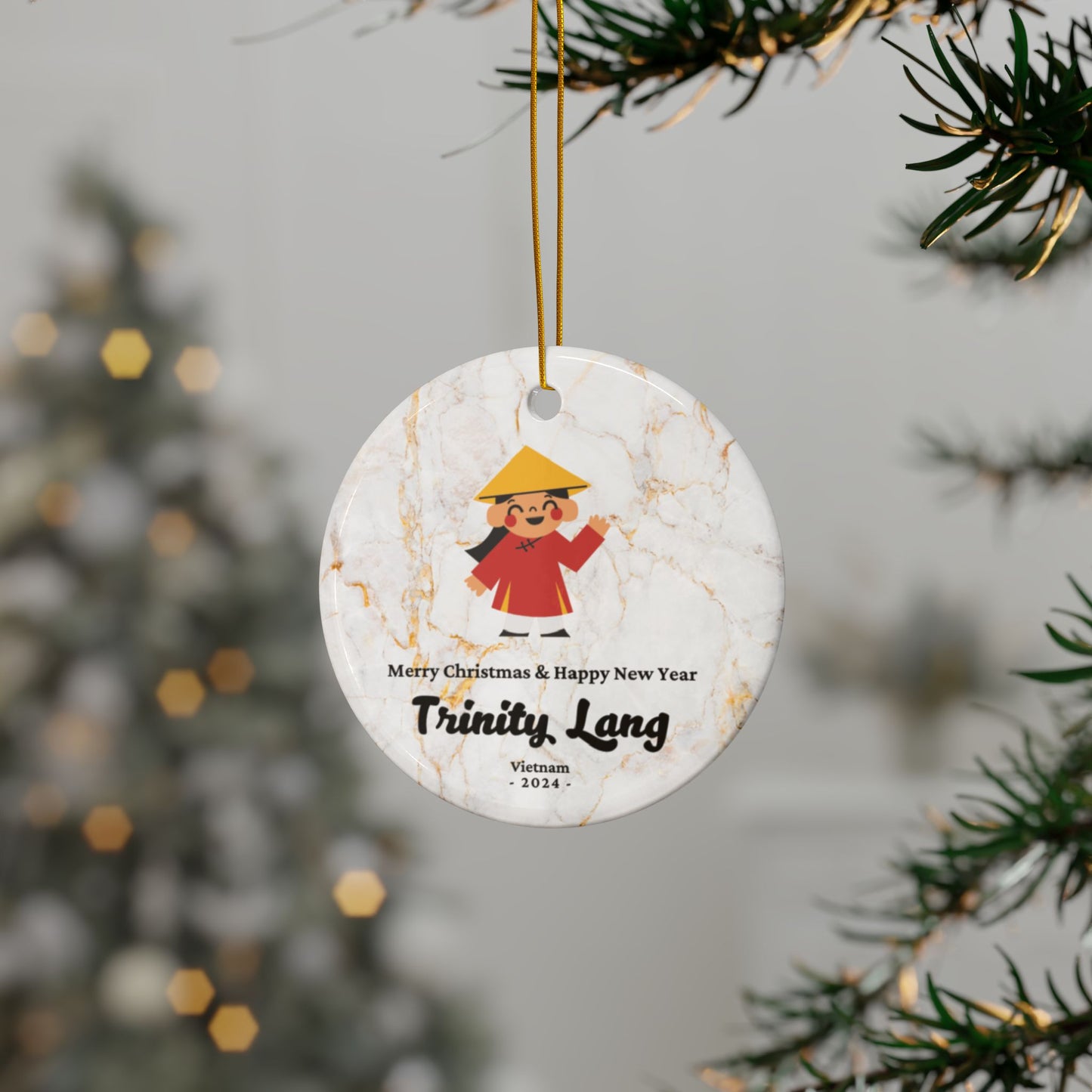 Vietnam Custom Name Ceramic Personalised Ornament