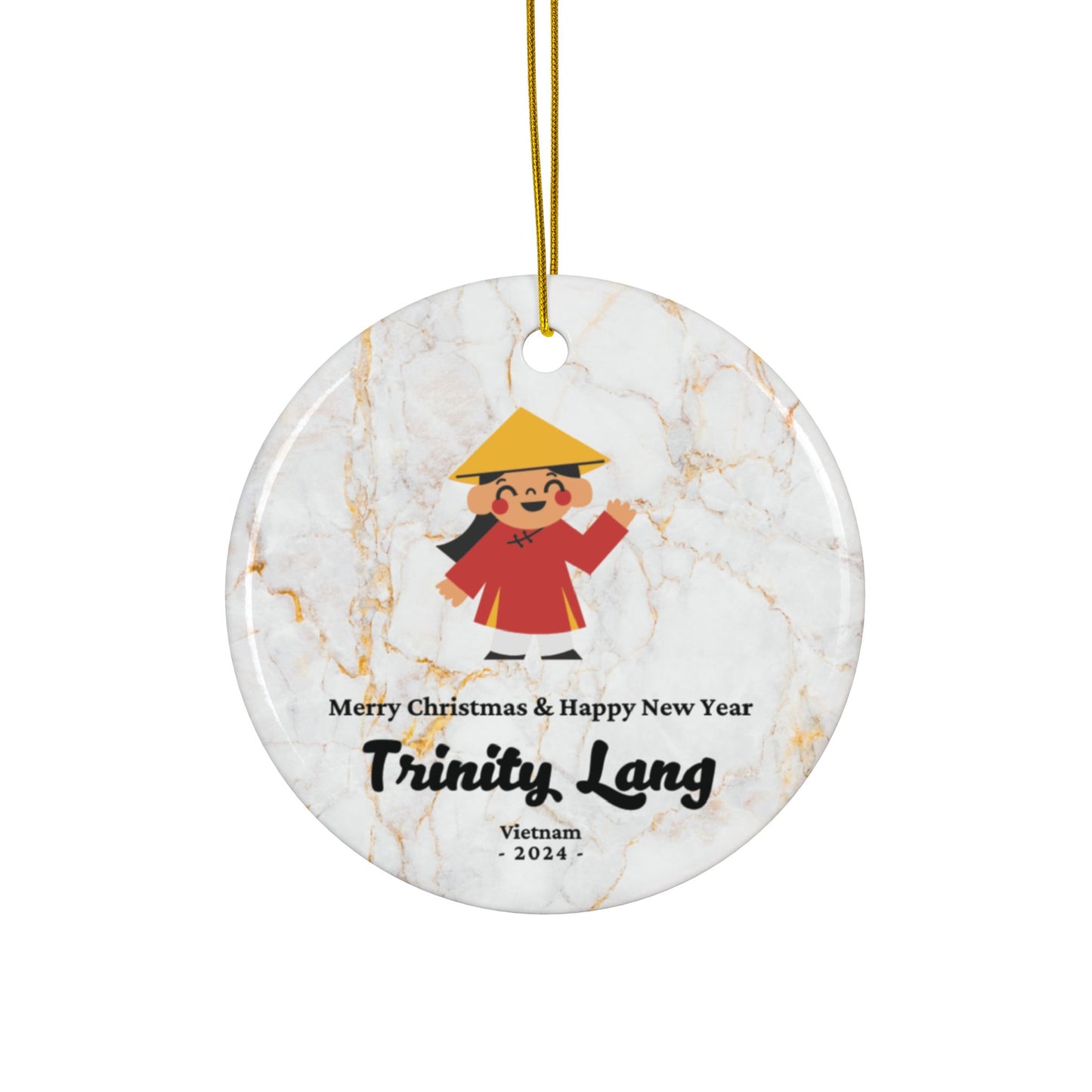 Vietnam Custom Name Ceramic Personalised Ornament