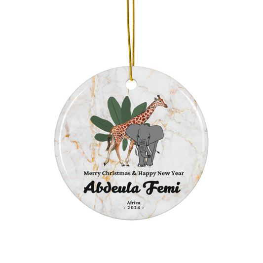 Africa Custom Name Ceramic Personalised Ornament