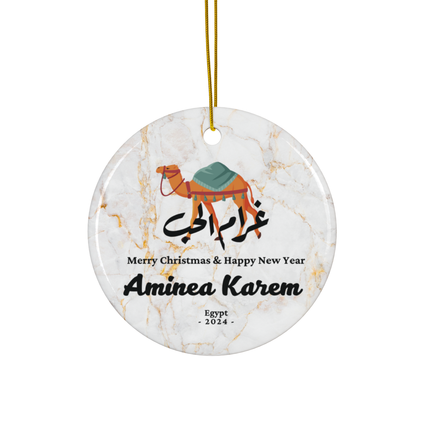 Egypt  Custom Name Ceramic Personalised Ornament