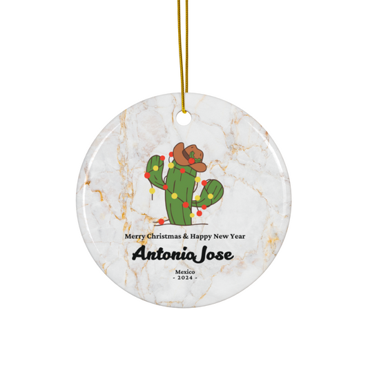 Mexcio Custom Name Ceramic Personalised Ornament