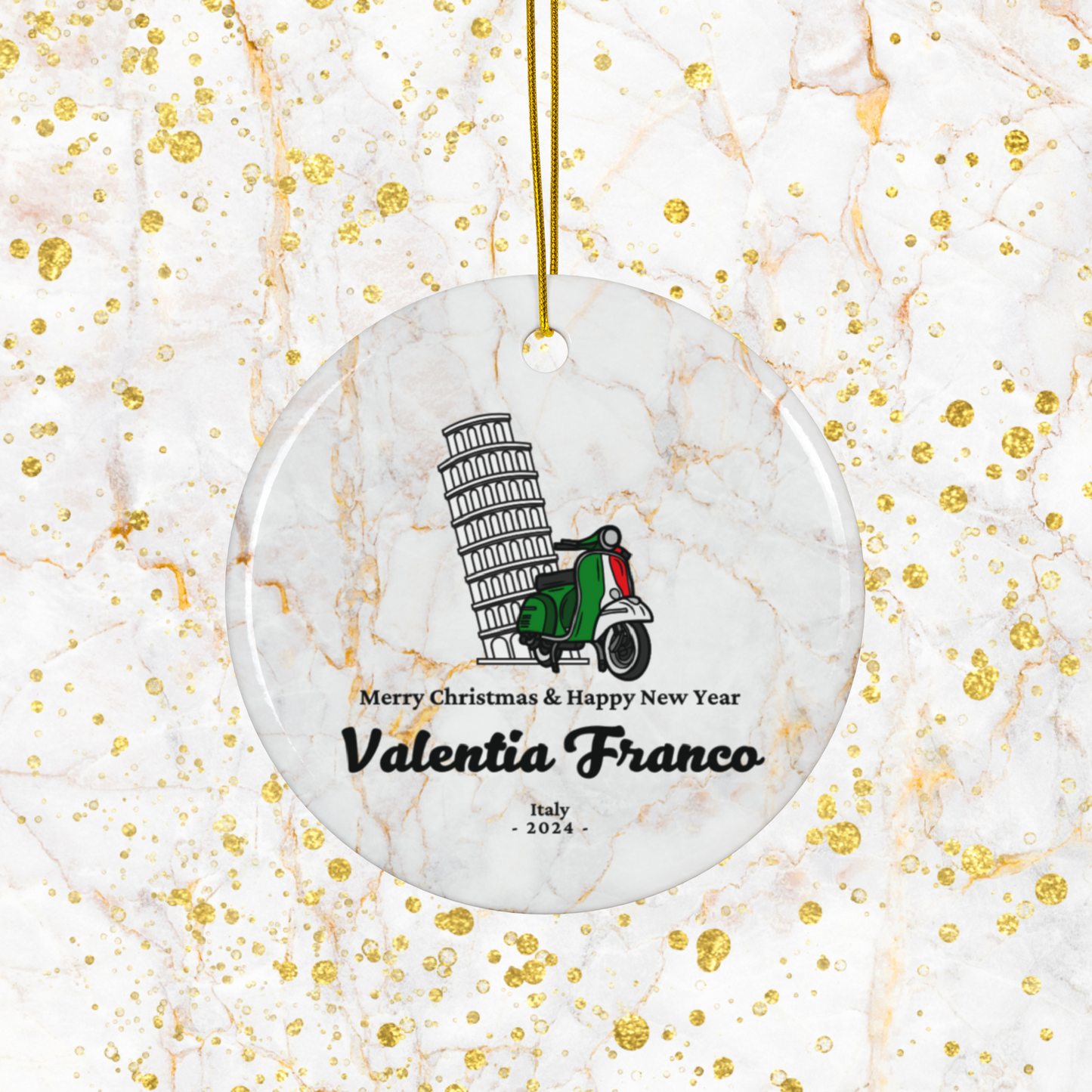 Italy Custom Name Ceramic Personalised Ornament