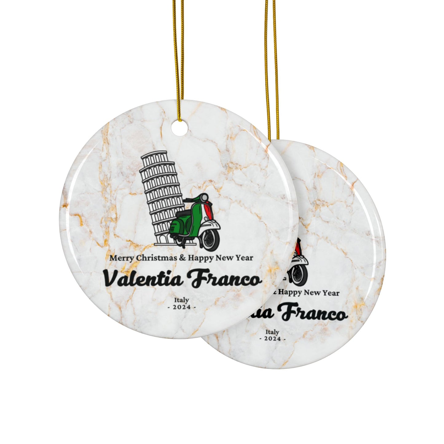 Italy Custom Name Ceramic Personalised Ornament