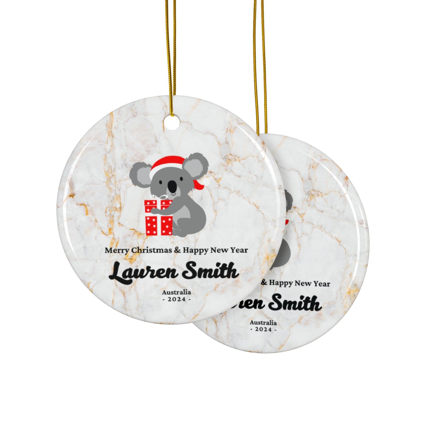 Australia Custom Name Ceramic Personalised Ornament