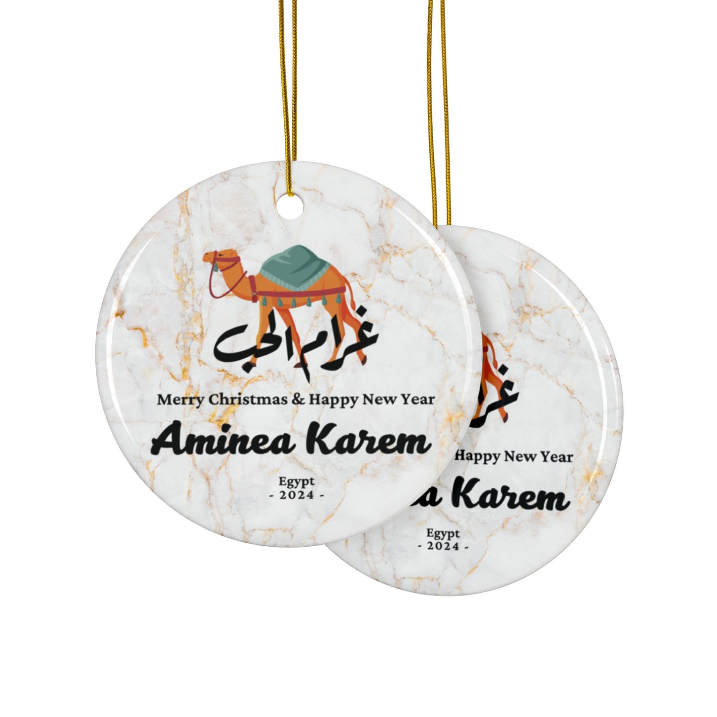 Egypt  Custom Name Ceramic Personalised Ornament