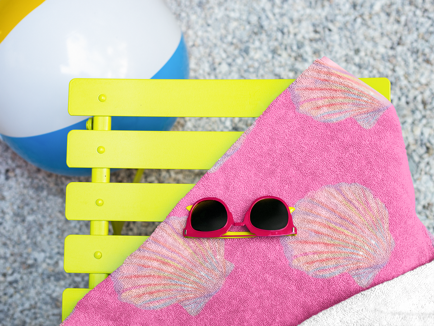 Miami Shell Splash Beach Towels