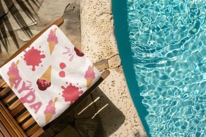 Sicilian Scoop Beach Towels